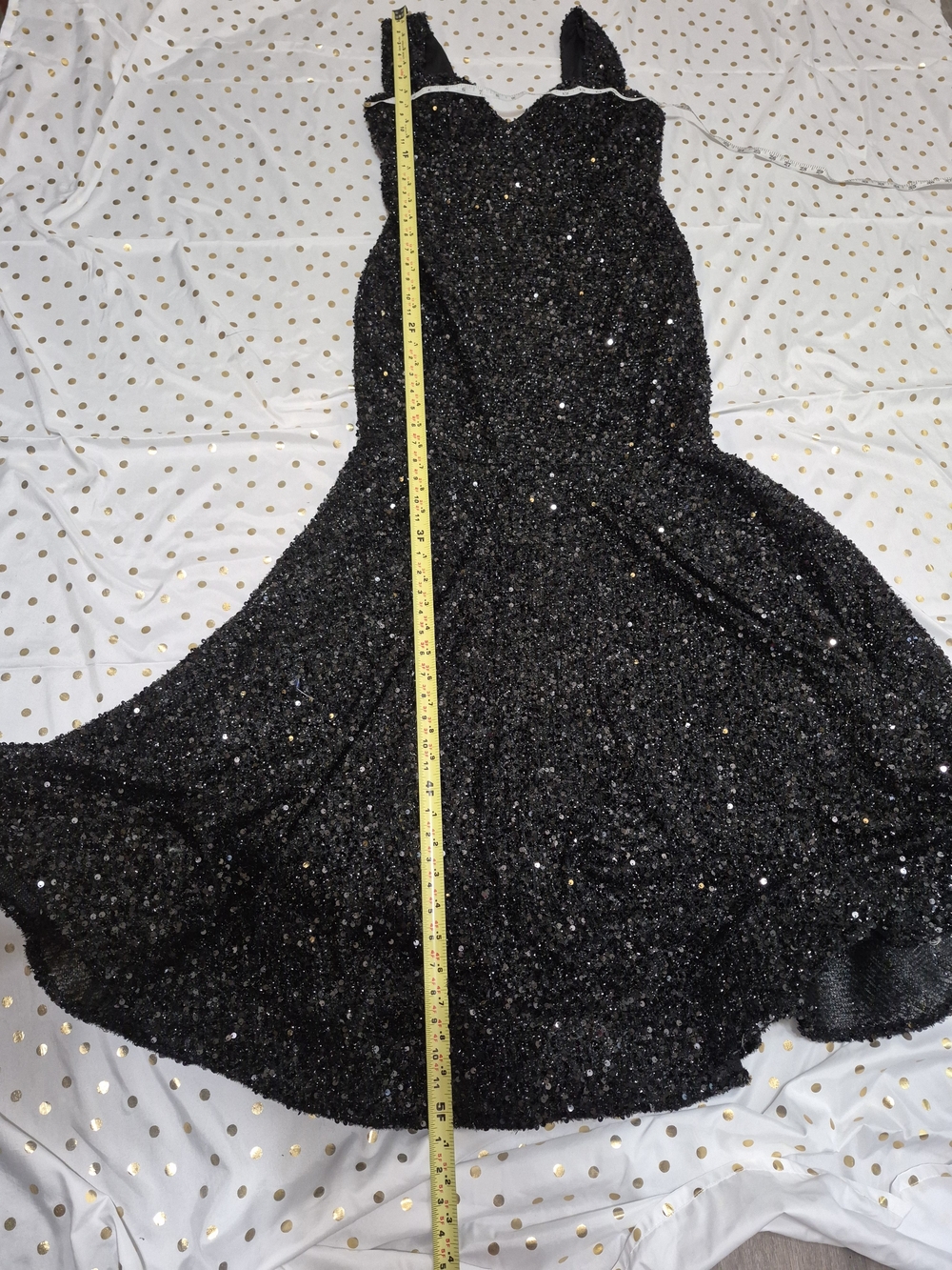 Black Sequin Mermaid Evening Dress - Picture 12 of 14
